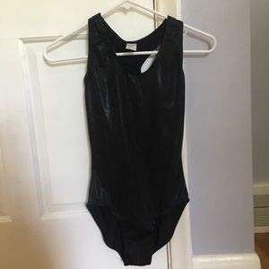 girls black gymnastics leotard